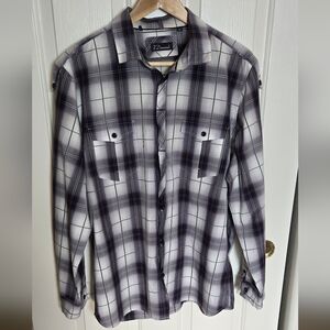 7 Diamonds Purple Plaid Shirt